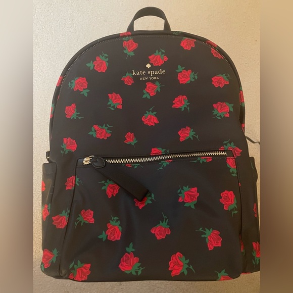 Kate Spade Medium Chelsea 🌹Rose Toss Nylon Dome Backpack 🎒 - Picture 5 of 12